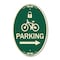Signmission Parking With Lock Cycle & Right Arrow Symbol, 12 In X 18 In Architectural, Heavy Gauge Aluminum A-OV-G-1218-23473 - alternate 1