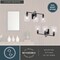 Vaxcel Northbrook 24 in. 3-Light Traditional Black Bathroom Vanity Fixture, Glass Shade W0515 - alternate 2