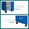 Space Solutions 14.25 in W 2 Drawer Mobile Vertical File Cabinet, Classic Blue 24409 - alternate 3