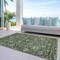 Homeroots 8' X 10' Green Tan And Gray Floral Washable Indoor Outdoor Area Rug 603464 - alternate 2