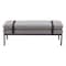 Homeroots 48in Gray and Black Fabric Upholstered Bench 668847 - alternate 1