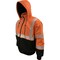 Reflective Apparel ANSI Type R Class 3 Water-Resistant Bomber Jacket with Breakaway Snap Off Hood 430PS-OB-5X - alternate 2