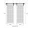 Sartodoors Sturdy Dbl Barn Door 60 x 80in, Nordic White W/ Frosted Glass, 13FT Rail Hangers Heavy Set QUADRO4445DB-NOR-60 - alternate 2