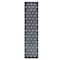 Homeroots 8' Ivory And Navy Blue Geometric Indoor Outdoor Runner Rug 572794 - alternate 1