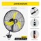 Edendirect 24" Quiet Outdoor Oscillating Wall Mount Fan With Remote Control, All Sealed BLDC Motor, 4-Speed ZR-F-8600BR - alternate 3