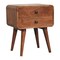 Homeroots 22" Brown Solid Wood Two Drawer Nightstand 651870 - alternate 4