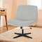 Yssoa Simple Deluxe Criss Cross Chair Wide Seat Armless Cross Legged Chair Home Office Desk Chair with Lu 3A88FNCHAIROFFICEGRY01 - alternate 1