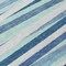 Homeroots 8' Teal Blue Gray And Ivory Round Striped Washable Indoor Outdoor Area Rug 597363 - alternate 3
