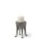 Homeroots 7" Gray Distressed Abstract Ceramic Tabletop Pillar Candle Holder 608560 - alternate 1