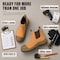 Handpoint 802 Mens 6 in Soft Toe Work Boots-Nubuck Leather Slip-On Safety Boots, 9 TAN802D-9 - alternate 4