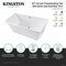Kingston Brass 67" Acrylic Rectangular Double Ended Freestanding Tub with Drain, Glossy White/Matte Black VTSQ672923C410 - alternate 2