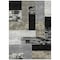 Homeroots 5' X 8' Black Taupe And Ivory Geometric Washable Indoor Outdoor Area Rug 612389 - alternate 2