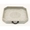 Homeroots Set Of Two Gray and White Octagon Solid Wood Paisley Handmade Serving Tray With Handles 526348 - alternate 3