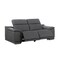 Homeroots 76in Dark Gray and Silver Italian Leather Power Reclining Loveseat 720517 - alternate 2