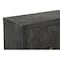Homeroots 95in Black Distressed Solid Wood Carved Geometric Sideboard with Six Doors 521424 - alternate 2