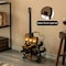 Vintiquewise Guitar Shape 5-Bottle Wine Rack - Vintage Decorative Freestanding Wine Holder and Storage QI004684 - alternate 3