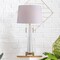 Jonathan Y Zoe 29.5" 2-Light Crystal LED Table Lamp, Clear/Brass Gold JYL2018A - alternate 2