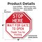Signmission Stop Here Wait for Gate to Open Tha, 6 inch X 6 inch, Plastic Sign, 2PK OC-P-2PACK-6-288 - alternate 2