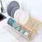 Megachef 2-Tier Collapsible Kitchen Bamboo Drying Dish Rack 750122140M - alternate 2