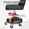 Wrightmaster 26.2 in. Adjustable Shop Stool with Lumbar Support, 360 Deg Full Rotation, Two Casters w/Brake ZOR-P412566 - alternate 2