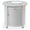 Leisuremod Walbrooke White Patio Round Tank Holder with Slats Design, White WHS24W - alternate 4