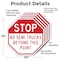 Signmission Stop No Semi Trucks Beyond This Poi, 10 inch X 10 inch, Aluminum Metal Signs, 5PK OC-A-5Pack-10-291 - alternate 2