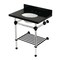 Kingston Brass 30-Inch Black Granite Console Sink with Acrylic Legs and Shelf, 8-Inch, 3-Hole KVPK30KAB0 - alternate 1