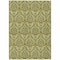 Homeroots 8' X 10' Green Damask Washable Non Skid Indoor Outdoor Area Rug 563886 - alternate 2