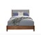 Homeroots Brown and Gray Solid Wood And Linen California King Bed Frame 524795 - alternate 2
