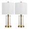 Jonathan Y Amner 20.5" Glass Modern Contemporary Fillable Glass LED Table Lamp, Brass Gold, 2PK JYL8508B-SET2 - alternate 2