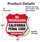 Signmission California No Trespassing Shield Sign Ca, 12 Inch X 12 Inch, Vinyl Decal SHI-D-12-368 - alternate 2