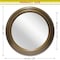 Infinity Instruments Pristine Round Wall Mirror, Antique Gold, 24in 20353AC - alternate 2