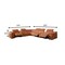 Homeroots Camel Italian Leather Power Reclining U Shaped Eight Piece Corner Sectional With Console 366354 - alternate 2