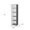 Homeroots 71" Gray And White Wood Five Tier Bookcase 546196 - alternate 2