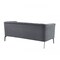 Homeroots 76" Dark Gray Sofa With Silver Legs 480907 - alternate 2