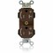 Leviton Straight Blade Receptacle, 5-20R, 20 A, 125V AC, Flush Mount, Self-Grounded MT563-2S - alternate 1