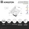 Kingston Brass 22" Cast Iron Single Bowl Wall Mount Kitchen Sink, 2-Hole with Strainer, White/Brushed Brass KGCKWS2218227 - alternate 2