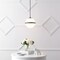 Jonathan Y Porter 8" Modern Minimalist Globe LED Pendant Light, Black/White JYL1605A - alternate 3