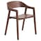 Leisuremod Rivo Collection Elegant Dining Chair in Dark Walnut Color Wood RC20DRW - alternate 1