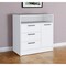 Homeroots 36" White Three Drawer Combo Dresser With Open Shelf 544049 - alternate 1
