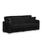 Homeroots 87" Black Chenille Convertible Futon Sleeper Sofa And Toss Pillows With Storage 607133 - alternate 4