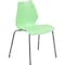Flash Furniture Stack Chair, Plastic, Green w/Silver Frame RUT-288-GREEN-GG - alternate 1