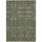 Homeroots 3' X 5' Moss Green And Gray Floral Washable Indoor Outdoor Area Rug 564377 - alternate 2
