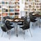 Regency Round Kee Adjustable Classroom Table W/ 4 Andy Stack Chairs, 42 in W, 42 in L, Neo Walnut TB42RNDNWAPGY40BK - alternate 2