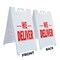 Signmission We Deliver, A-Frame & 2 Decals Installed, Heavy-Duty Plastic Frame SBHD-D-2436-We Deliver - alternate 3
