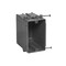 Gb Switch/Outlet Box, Standard Outlet, 1-Gang, 4-Knockout, PVC, Gray, In-Wall, Nail Mounting BOX-NS22 - alternate 3