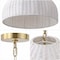 Jonathan Y Eliza 20 in. 1-Light Coastal Bohemian Woven Rattan and Iron LED Pendant, White/Brass Gold JYL1133B - alternate 3