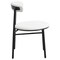 Leisuremod Lume Modern Dining Side Chair in Polyester with Black Steel Frame in White, 4PK LC20W4 - alternate 2