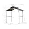 Sunjoy 8 ft. x 5 ft. Brown Steel 2-tier Grill Gazebo Hardtop A104002820 - alternate 3
