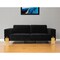 Homeroots 95" Black Velvet Sofa With Gold Legs 480937 - alternate 2